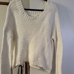 Cozy White Knit Sweater